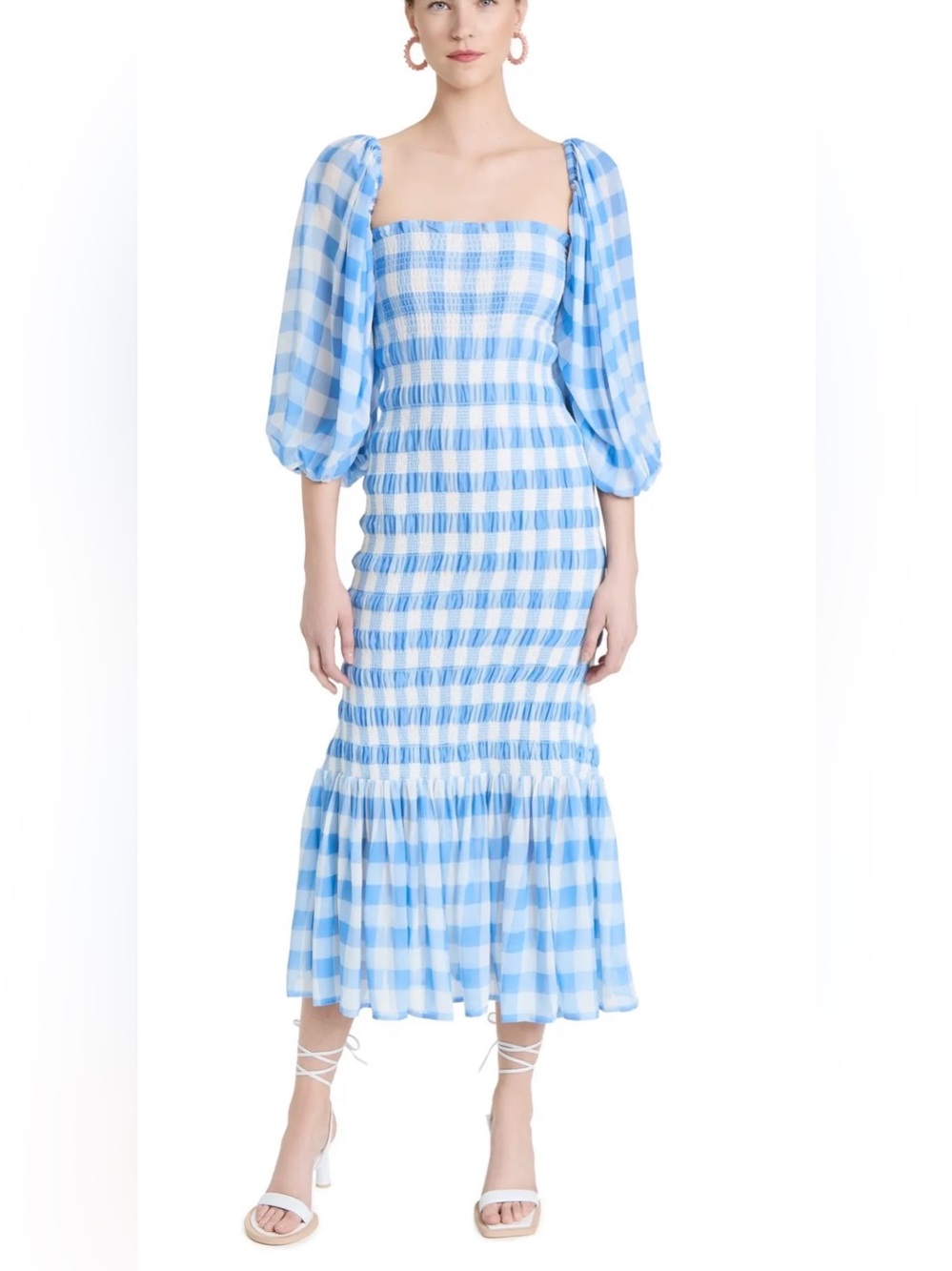 Sundress Aritizia Pepita Gingham Smocked Dress